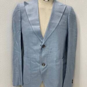 NEW EMPORIO ARMANI men's tailored blazer jacket in blue
